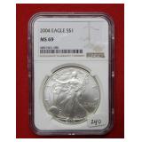 2004 Silver Eagle 1oz NGC MS69