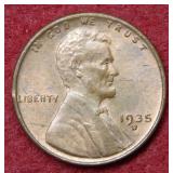 1935 D Lincoln Wheat Cent - Red & Brown