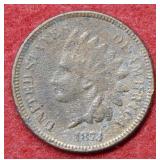 1873 Indian Head Cent Grainy