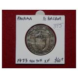 1933 Panama Silver 1/2 Balboa