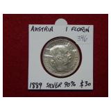 1889 Austria Silver Florin