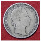 1858 Austria  Silver Coin