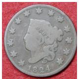 1824 Large Cent