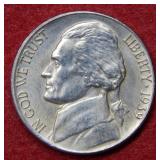 1939 Jefferson Nickel - Full Split Bands