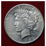 1928 Peace Silver Dollar Coin