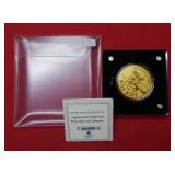 1/200 oz .999 Fine Gold Buffalo Bill Medal