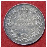 1918 Canada Silver Quarter