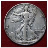 1938 D Walking Liberty Silver Half Dollar