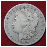 1881 CC Morgan Silver Dollar Coin