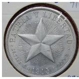 1915 Cuba Peso Coin