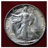 1939 D Walking Liberty Silver Half Dollar