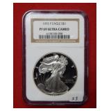 1993 P Silver Eagle 1oz NGC PF69 Ultra Cameo