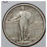 1917 Type I Standing Liberty Silver Quarter