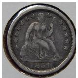 1851 Seated Liberty Silver Dime