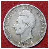 1895 Ecuador Silver Coin