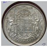 1953 Canadian Silver Half Dollar Coin