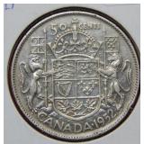 1952 Canadian Silver Half Dollar Coin