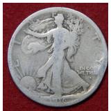 1916 S Walking Liberty Silver Half Dollar Coin