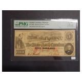 1863 Raleigh North Carolina $5 PMG 55
