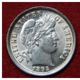 1892 Barber Silver Dime