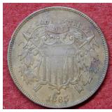 1865 Two Cent Piece Coin