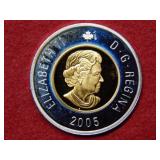 2005 Canada $2 Silver Outer Rim Coin