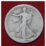 1921 S Walking Liberty Silver Half Dollar Coin