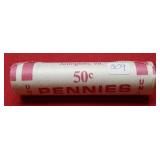 Roll of Lincoln Cents - UNC dates unknown