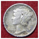 1925 D Mercury Silver Dime