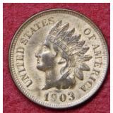 1903 Indian Head Cent - Red and Brown
