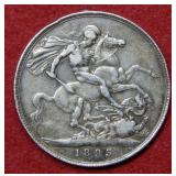 1893 Great Britain 1 Pound Sterling Silver Coin