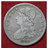 1838 Bust Silver Quarter