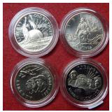 Four US Commemorative Half Dollar Coins