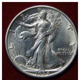 1934 Walking Liberty Silver Half Dollar Coin