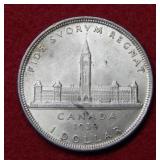1939 Canada Silver Dollar Coin