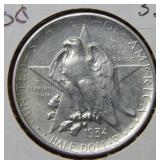 1934 Texas Silver Commemorative Half Dollar