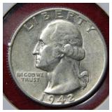 1942 Washington Silver Quarter