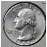 1964 D Washington Silver Quarter