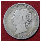 1896 Newfoundland 50 Cent Silver Coin