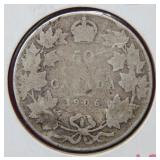 1906 Canada Silver Half Dollar