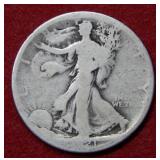 1921 S Walking Liberty Silver Half Dollar