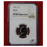 1957 Jefferson Nickel NGC PF69