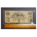 1860 $1 Mississippi River Bank Note