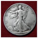 1938 D Walking Liberty Silver Half Dollar Coin