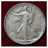 1939 S Walking Liberty Silver Half Dollar Coin