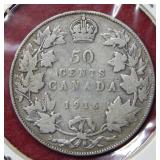 1916 Canada Silver Half Dollar