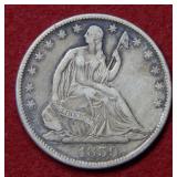 1859 O Seated Liberty Silver Half Dollar Coin