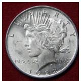 1922 D Peace Silver Dollar Coin