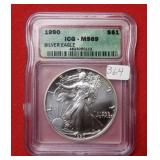 1990 Silver Eagle ICG MS69