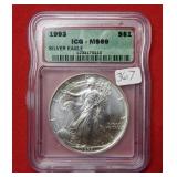 1993 Silver Eagle ICG MS69